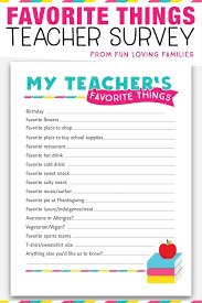 Meet the teacher editable template free printable banner templates. 3 Teacher Favorite Things Printable Questionnaires For Teacher Gifts Fun Loving Families