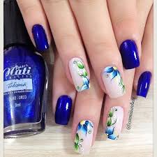 Decoracion facil uñas colores aplicaciones diseños flores mariposas dibujos lineas fiesta boda elegantes. Nudo Hueco Garganta Unas Decoradas En Tonos Azules Hunsiafountain Com