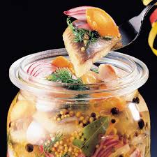 Suss Saure Fischhappen Rezept Happchen Einmachrezepte Schweinefleisch Gerichte