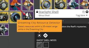 The first thing to understand is that you need to masterwork a ghost shell to have access to all the possible mods. Mesa Sean Use Code Mesaarmy For 30 Off G Fuel On Twitter Are There Any Ghost Shells That Detect Chests Or Resources On The Dreaming City Any In The Database Yes I