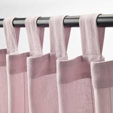Lenda Zavese S Vezicama 1 Par Svetloroze 140x300 Cm Ikea Lenda Curtains Curtains Cool Curtains