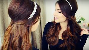 For a festival hairstyle, use something a little more fun and funky. Diy Holiday Headband Voluminous Curls With Bouffant Half Up Hairstyle Youtube