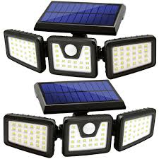 2 Pack Solar Lights Waterproof Motion Sensor Adjustable Heads Secure Security Motion Sensor Lights Motion Sensor Lights Outdoor Sensor Lights Outdoor