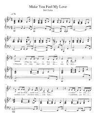 Make You Feel My Love Sheet Music For Piano Vocals Piano Voice Musescore Com