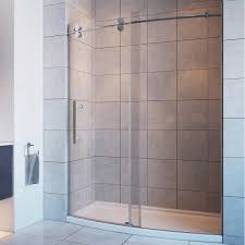 Typically, they consist of two sliding glass panels that roll on tracks attached to the shower enclosure. Appollo Galleria 60 In 34 In Retrofit Curved Shower Door With Base Costco