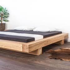Dieses Balkenbett Ist Rustikal Und Aus Der In Der Schweiz Einheimischen Stileiche Hergestellt Es Ist Auch In Arvenholz F Diy Mobel Bett Bett Eiche Bett Mobel