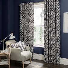 Check spelling or type a new query. Castello Geometric Pattern Indigo Eyelet Readymade Curtains Closs Hamblin