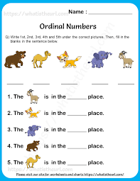 Ordinal numbers normally show the order or sequence of something or someone. Ordinal Numbers Worksheet For Grade 1 3 Your Home Teacher