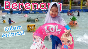 Balon Lol Berenang Di Kolam Ombak Dan Animasi Owabong Purbalingga Youtube