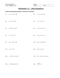Two Step Equation Worksheet Formal Equations With Variables Both Sides Worksh Multi Step Equations Worksheets Multi Step Equations Solving Multi Step Equations