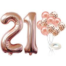 Decorate the party room using posters from movies and musical. Number 21 Birthday Balloons For 21st Birthday Decorations Import It All