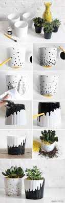 Black And White Pots Diy Invite Spring In With Fresh Colorful New Diy Flower Pots Projects Diy Flower Pots I Spy Diy Crafts