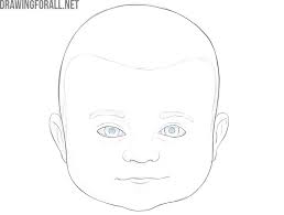 The easiest way to start is to use dividing lines to map out the proportions of the face. How To Draw A Baby Face