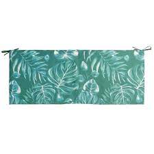 Wilko Outdoor Bench Seat Pad Green Leaf Wilko