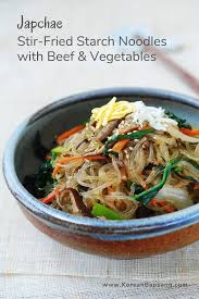 Japchae Korean Stir Fried Glass Noodles Korean Bapsang Recipe In 2020 Japchae Korean Stir Fry Indian Food Recipes Vegetarian