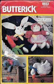 Butterick 6653 Country Animals Boy Girl Bunny Cat Duck Etsy In 2021 Crafts Sewing Patterns Stuffed Animal Patterns Butterick Sewing Pattern