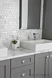 27 Perfect Grey Bathroom Vanity Backsplash Ideas Bathroomvanity Backsplashideas Bathroom Countertops Bathrooms Remodel Gray And White Bathroom