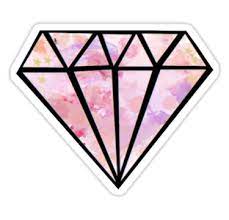 Diamond By Hipster Elephant Tumblr Transparan Stiker Desain Stiker