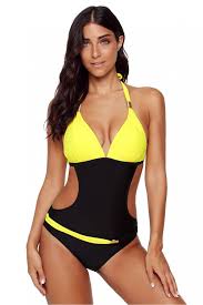 Maybe you would like to learn more about one of these? Maillot De Bain 1 Piece Trikini Noir Et Jaune