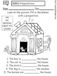 Preposition Coloring Worksheet English Classroom English Worksheets For Kids English Teacher Resources