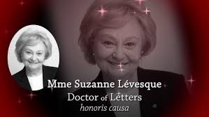 Doctor of Letters honoris causa Mme Suzanne Levesque