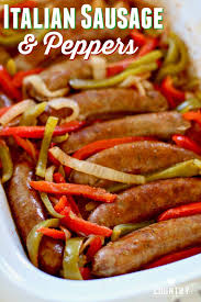 Crock Pot Sausage And Peppers Recipe Sausage Crockpot Sausage And Peppers Crockpot Stuffed Peppers