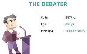 The debater personality type is one of the rarer types, making up only 3% of the population. Personality Type Pure Humour Of Course But I Digress By Cyril M Medium