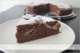 Gateau Tres Fondant Chocolat Banane Les Douceurs De Mina Fondant Chocolat Banane Chocolat Gateau Banane