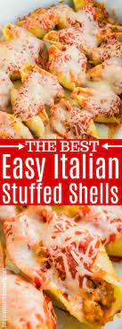 Italian Stuffed Shells Sausage Groundbeef Shells Jumbo Shell Recipes Italian Recipes Shell Pasta Recipes