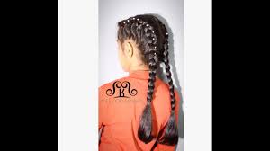 جدايل فرنسيه مع خرز ـ French Braids خلود النعيري Youtube