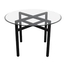 Steel leg construction with walnut wood top. 69 Off Room Board Room Board Benson Glass Top Dining Table Tables