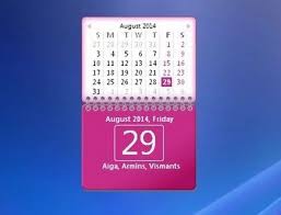 Calendar Lv 1 0 0 Windows 7 Desktop Gadget Desktop Gadgets Calendar Gadgets
