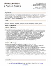 Director Of Nursing Resume Samples Qwikresume
