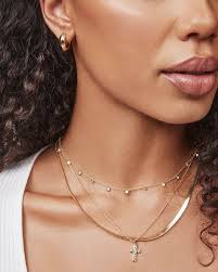 Cross Pendant Necklace in Gold