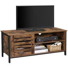 La tv in camera è un vero antidoto allo stress di una settimana pesante. Vasagle Tavolino Per Tv Da 50 Pollici Consolle Tv 1 Scomparto Con Anta A Persiana 2 Ripiani Mobile Porta Tv Per Soggiorno Camera Da Letto Stile Industriale Marrone Vintage E Nero