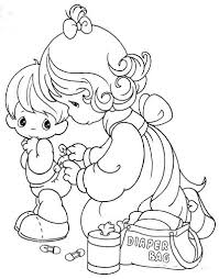 Feel free to print and color from the best 40+ baby precious moments coloring pages at getcolorings.com. A Mother Pouch With A Baby In It Coloring Page Coloring Data Degree