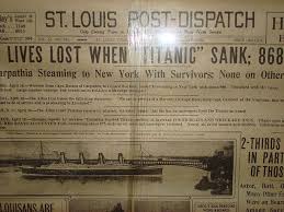 Titanic Newspaper Titanic Rms Titanic Titanic Photos