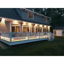 Sylvania 16 4 Ft 30 Watt Plug In Outdoor Flex Led Landscape Lighting Set Deck Rail Light Bright White 3000k White 75621 The Home Depot