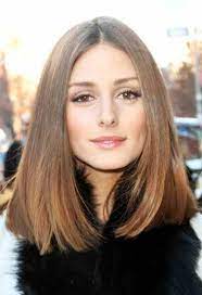 Centre Part One Length Above Shoulder Hair Styles Long Bob Haircuts One Length Hair