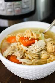 For the ingredients, you will need chicken breast, carrots, onion, celery, chicken broth or chicken paste (mixed with water), uncooked homestyle noodles, butter, thyme, salt and pepper. Instant Pot Chicken Noodle Soup Domestic Superhero