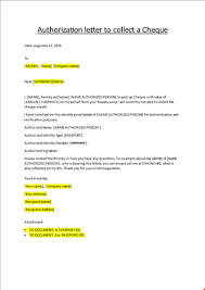 Letter of authorization to perform work word excel templates. Authorization Letter Cheque Collection