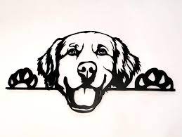 Labrador Dog Metal Wall Art Decoration Metal Home Wall Decor Etsy Animal Stencil Puppy Paws Art