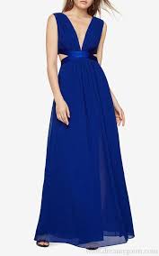 2017 Royal Blue Bcbg Julianne Cutout Evening Gown Long Bcbg Dresses Evening Gowns Cutout Gown