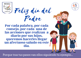 El primer festejo del día del padre en argentina fue un 24 de agosto de 1958, en honor a josé de san martín, considerado padre de la patria. Saludo Dia Del Padre Escuela Cooperativa Lircay De Talca