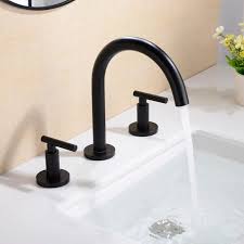 The flow rate of the faucet is 1.5 gallons per minute. Shop Fontana Lima Three Hole Widespread Bathroom Sink Faucet At Fontanashowers Com