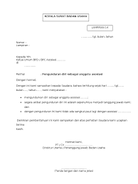 Gunakan contoh surat pengunduran diri dari organisasi ini untuk membuat surat resign kamu. Pengunduran Pindah Asosiasi Pu