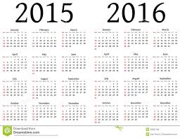 2015 (mmxv) was a common year starting on thursday of the gregorian calendar, the 2015th year of the common era (ce) and anno domini (ad) designations, the 15th year of the 3rd millennium. Kalender Fur 2015 Und 2016 Vektor Abbildung Illustration Von Pour 49501196