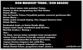 In the name of the father and of the son and of the holy spirit. Doa Malaikat Tuhan Angelus Bahasa Inggris Dan Jawa Yosefpedia Com