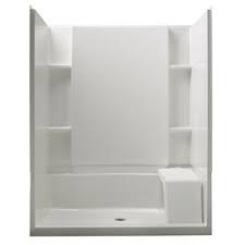 Sterling Accord White Vikrell Shower Wall Surround Side And Back Panels Common 36 In X 60 In Actual 55 25 Shower Kits Shower Walls Surrounds Shower Stall