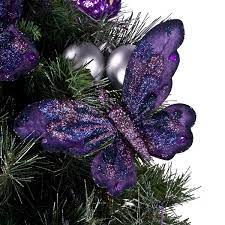 Lovin This Awesome Purple Butterfly Xmas Tree Ornament Purple Christmas Decorations Purple Christmas Purple Christmas Tree